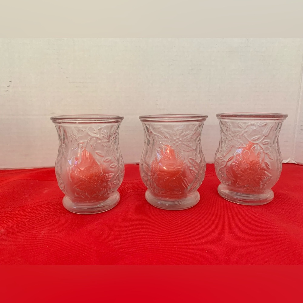 PRINCESS HOUSE Fantasia 3 Crystal Votive Candle Holders with Candles #571